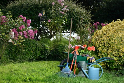 Lush green garden in Selhurst with vibrant blooms