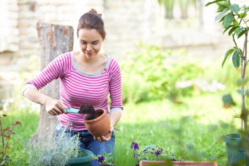 Community members participating in a gardening workshop