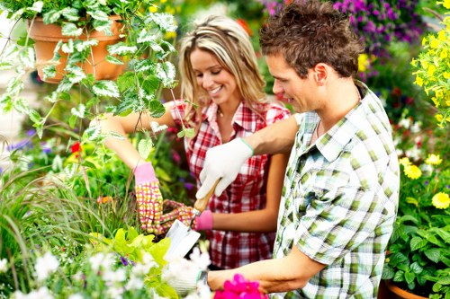 Community gardeners working together on Enfield Highway